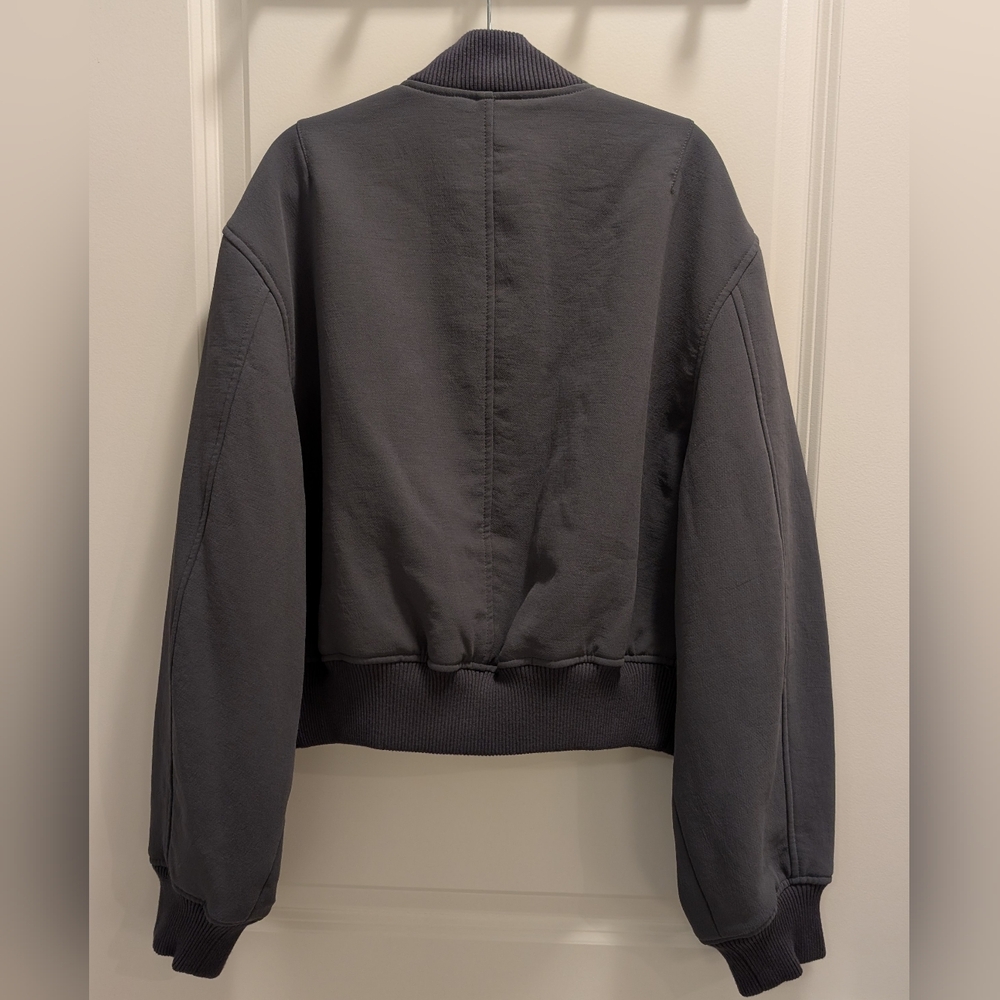 Aritzia Wilfred Medina Cropped Bomber Jacket - Coal Grey, Size XS - Picture 3 of 10